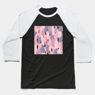 Pastel, lila, purple and black abstract pattern Baseball T-Shirt